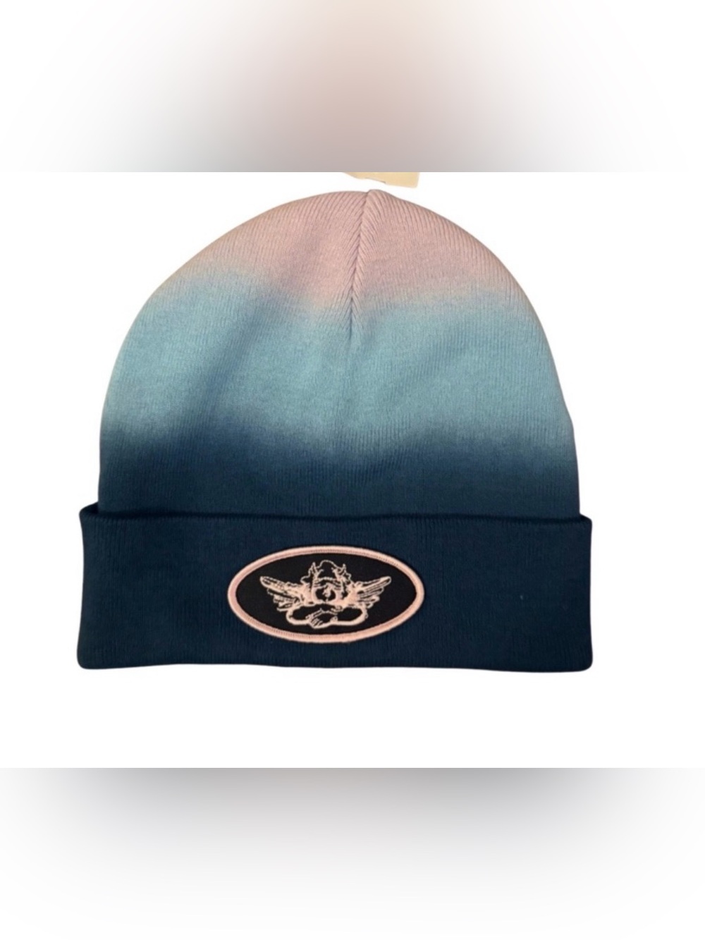 Boys Lie ombré beenie in pink, aqua and deep blue NWOT